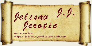 Jelisav Jerotić vizit kartica